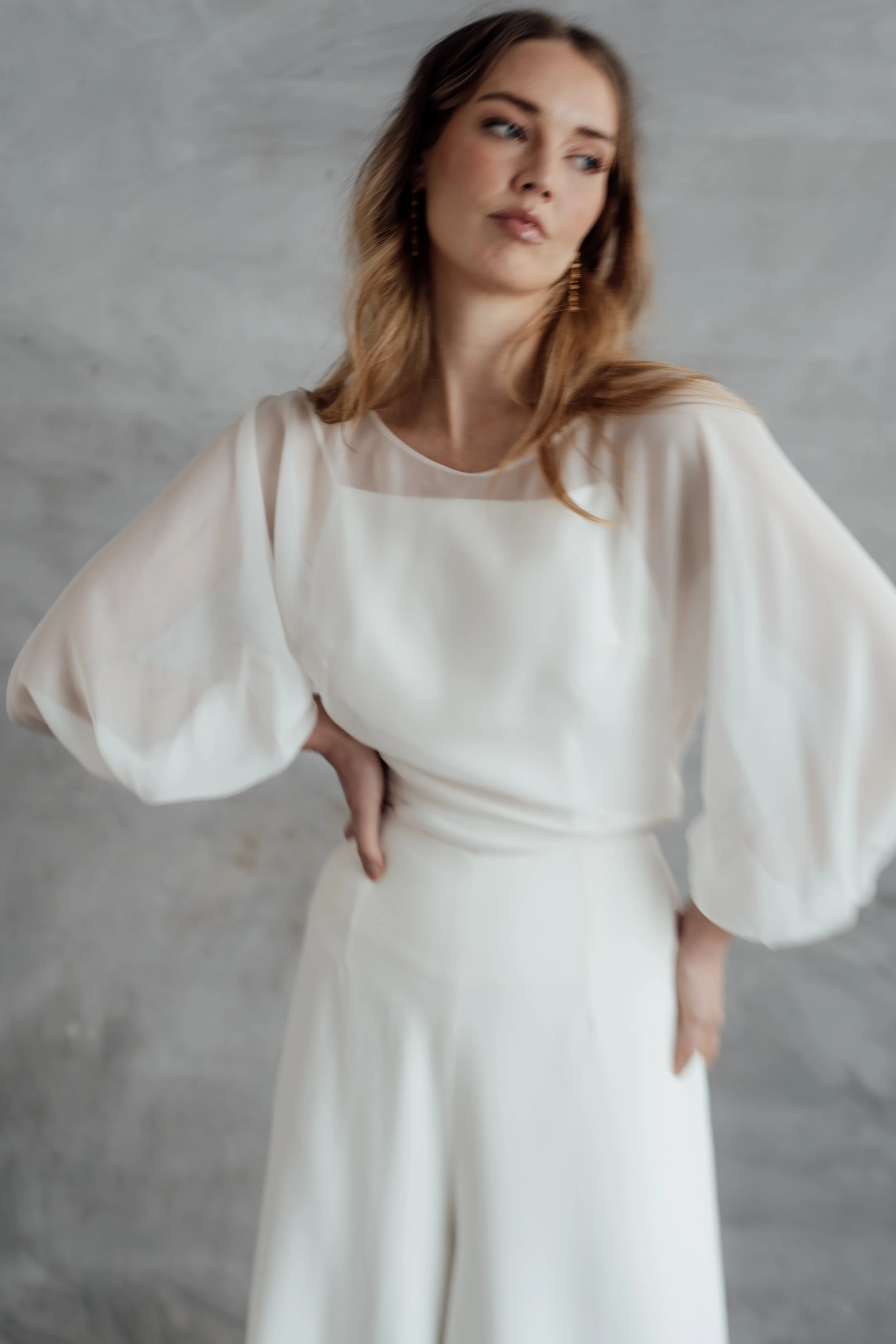 Trousers and blouse for wedding hot sale